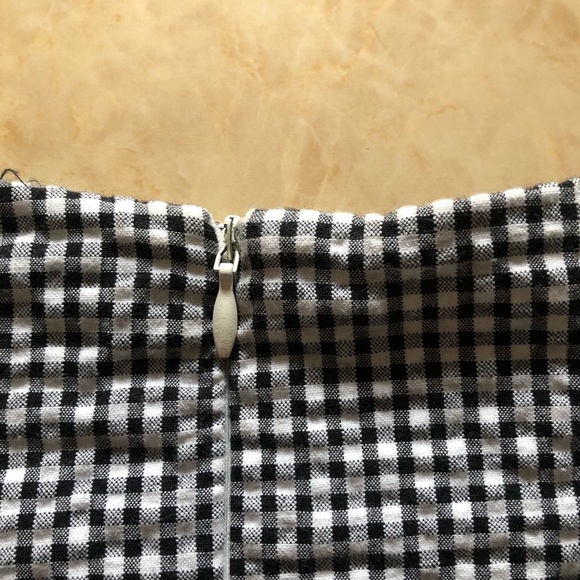 Gingham Black and White Mini Skirt - Picture 9 of 13